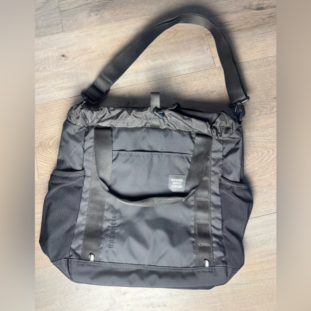 Herschel Supply Co Black Utility Tote Gym Work Diaper Bag